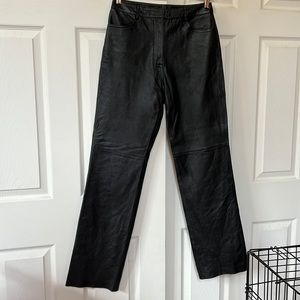 Vintage Black Leather Pants